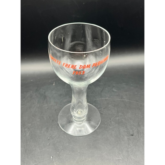 Vintage Societe Frere‎ Dom Perignon 1953 Champagne Wine Glass Coupe Hollow Stem - Picture 2 of 4